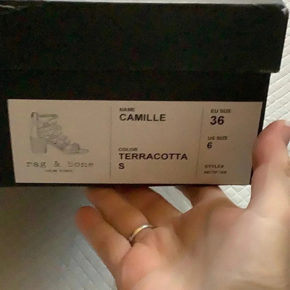 rag & bone Camille sandals Terracotta size 6 - Picture 12 of 16